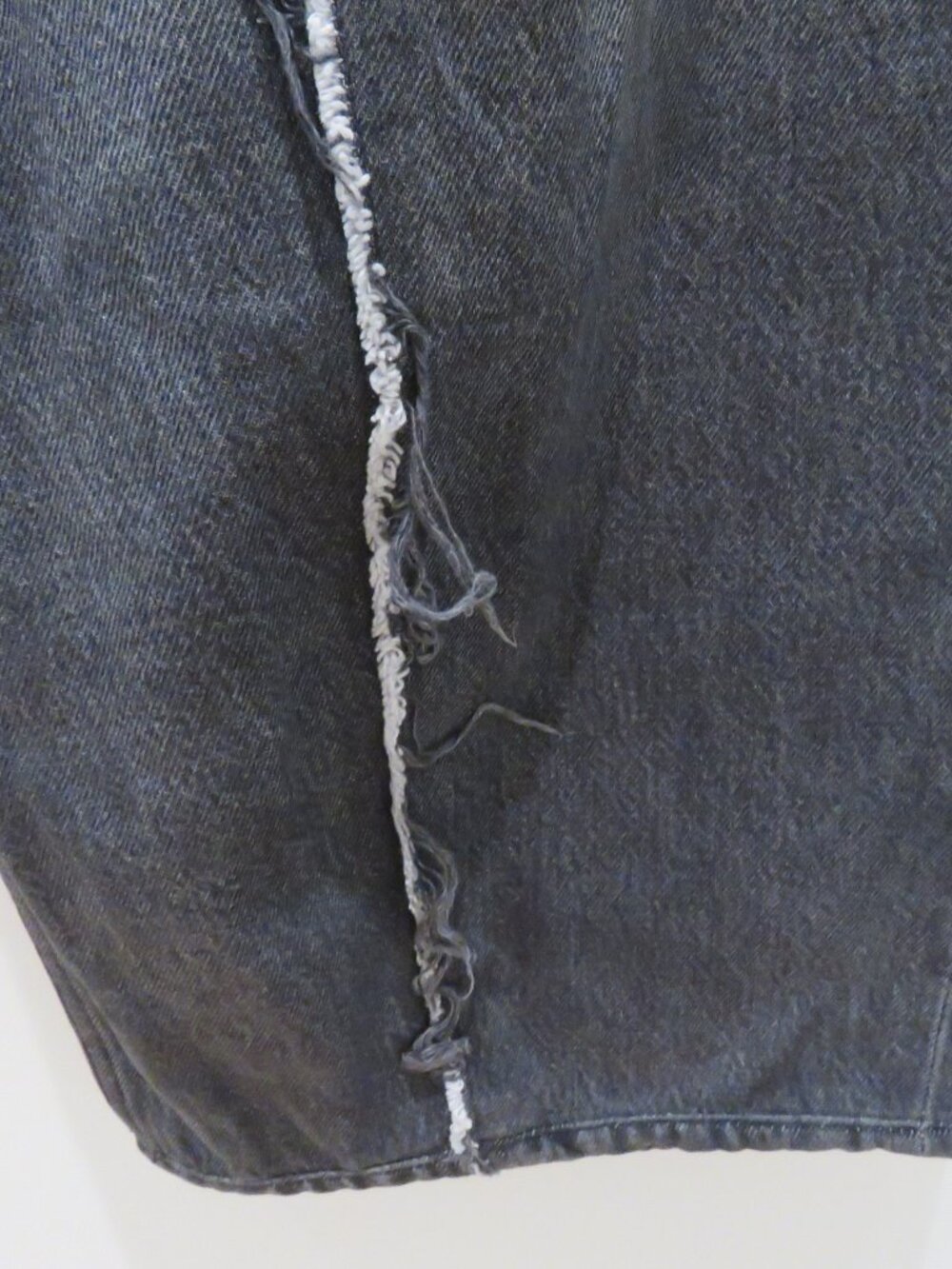 MM6 MAISON MARGIELA Gray Raw Edge Wide Leg Jeans Size 29 Avant Garde Minimalist - Picture 7 of 14
